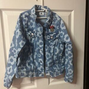 Disney Light Blue Floral Jean Jacket